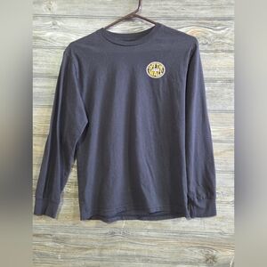 Vans Black Long Sleeve Tee with Yellow Logo. Size Small